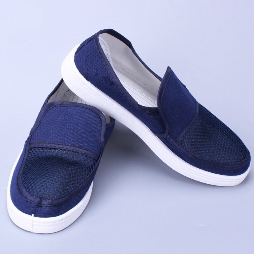 Blue esd canvas shoes Blue esd canvas shoes
